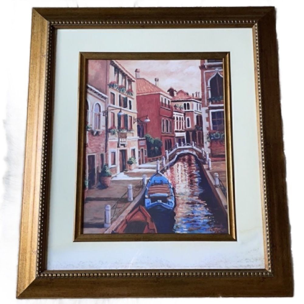 J. Margosian “Venice Sky” Matted and Framed Print For Lovers of Art & Travel - Picture 3 of 16